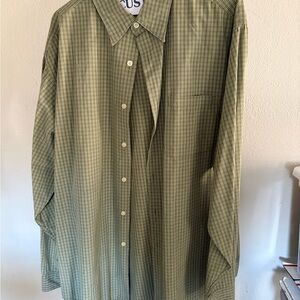 GAP Olive Plaid Men's Button Down Shirt